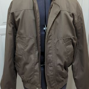 Four Winds Windbreaker Brown Jacket 60% Cotton Medium Size Made Hong Kong Vintag